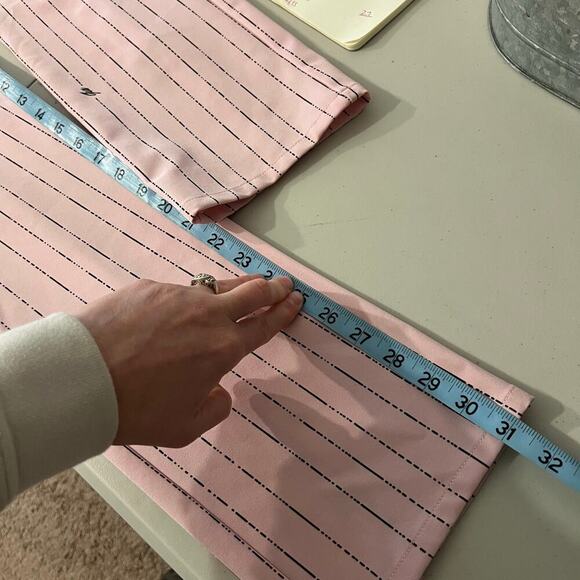 I AM GIA Pink Pinstripe Dominique High Rise Cropped Pants Size Small - Picture 11 of 16